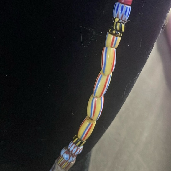 Antique Venetian Chevron Old African trade bead Necklace - Picture 3 of 8